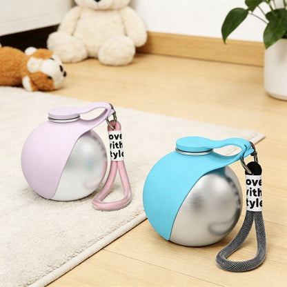 Pet Supplies Botella portátil para perros de agua de acero inoxidable 304 diseño plegable